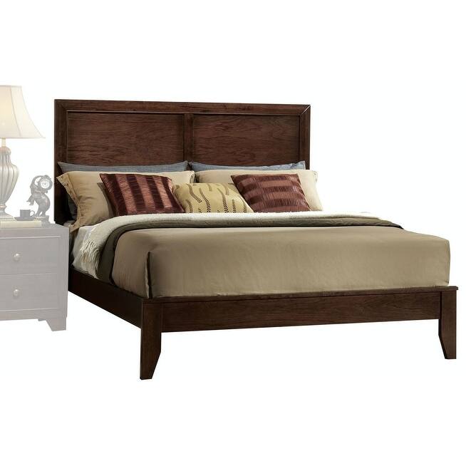 Contemporary Madison Queen Bed with Headboard and Footboard, Wooden